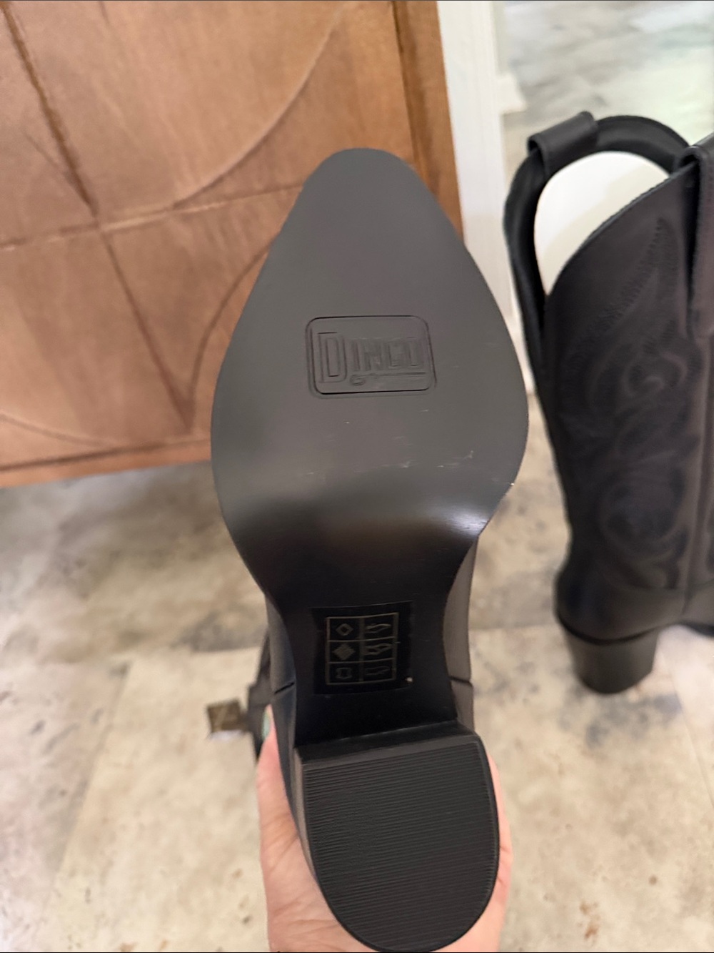 Dingo Hensley Black Women's Western Block Heel Leather Boot size 6 - Picture 8 of 11